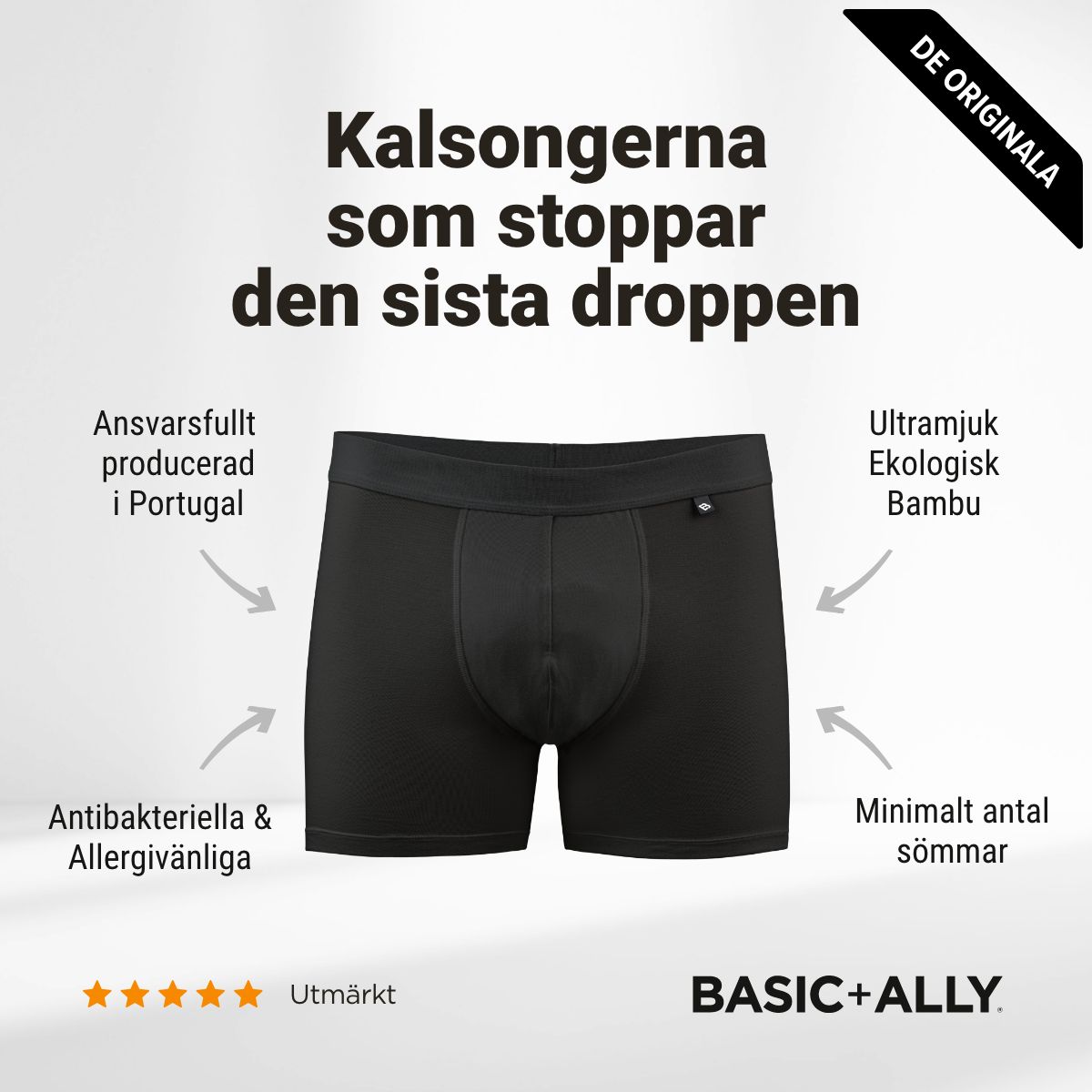 Basic+Ally Boxers - Svart