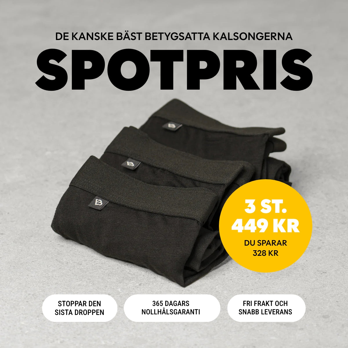 3 par Boxers - Tillfälligt erbjudande